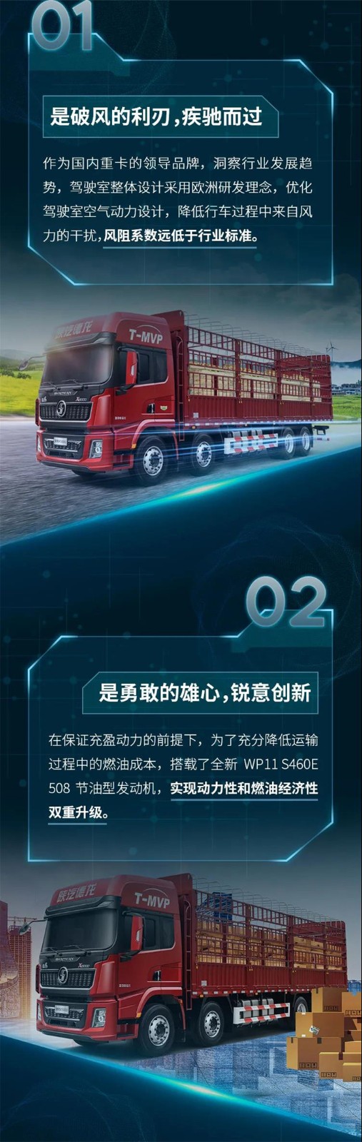 德龙X5000 8×4 绿通版载货车：天生与时间为敌，为勤劳的卡友争取丰厚的回报！