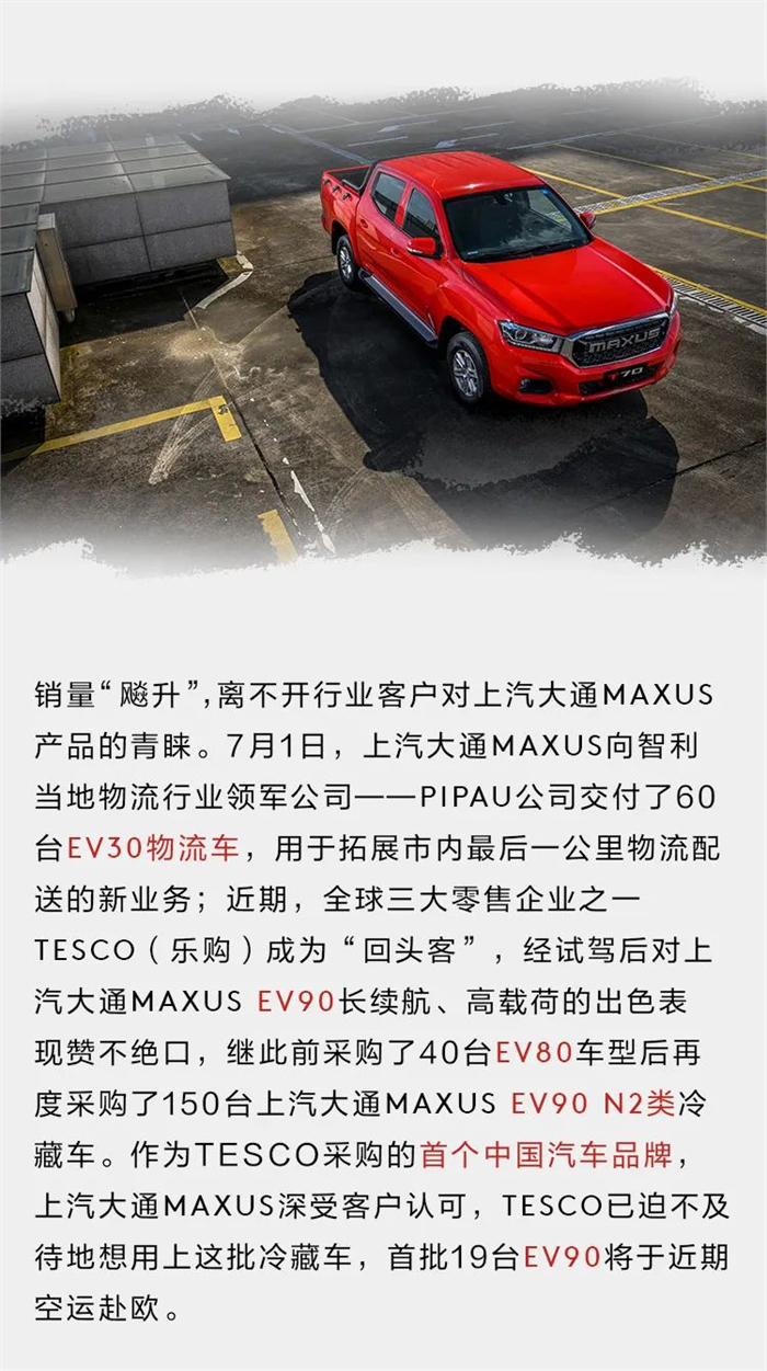 同比大增31%，上汽大通MAXUS 7月销量达15,088台，迎来下半年“开门红”
全力奋进的 