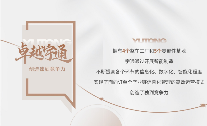 究竟是什么，才能在时代中留下砥砺奋进的缩影？恒者行远，思者常新，从1963年悄然崛起的郑州
修配厂，到如今各业务板块蓬勃发展的宇通集团，宇通将企业价值融入时代使命 在时代进程中演绎卓越、诠释不凡 接下来，和我们一起走进宇通，更了解宇通。