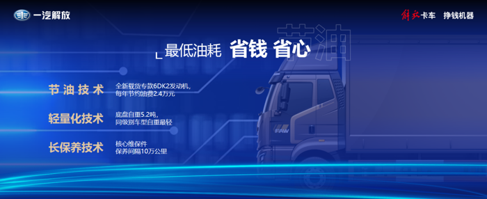 2月22日，解放2023商务年会次日，由一汽解放新一代载货平台生产的全新平地板载货——解放J6G车型在成都荣耀上市。